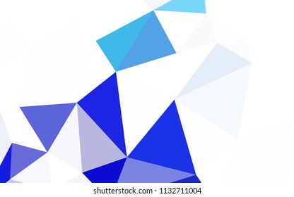 Light BLUE vector abstract polygonal template. A completely new color illustration in a polygonal style. A completely new design for your leaflet.