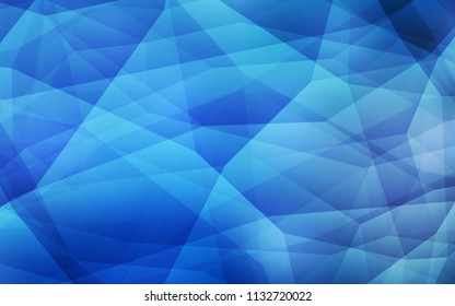 Light BLUE vector abstract polygonal background. Elegant bright polygonal illustration with gradient. Triangular pattern for your design.