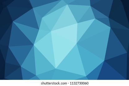 Light BLUE vector abstract polygonal pattern. A sample with polygonal shapes. Polygonal design for your web site.