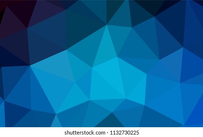 Light BLUE vector abstract polygonal background. Triangular geometric sample with gradient.  Polygonal design for your web site.