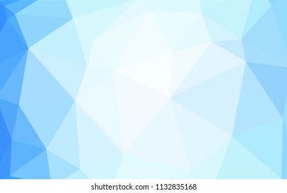 Light BLUE vector abstract polygonal template. Modern abstract illustration with triangles. Completely new template for your banner.