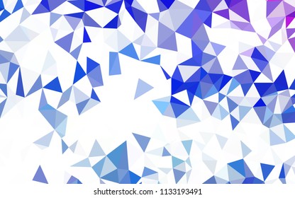 Light BLUE vector abstract polygonal pattern. Shining colorful illustration with triangles. A new texture for your web site.