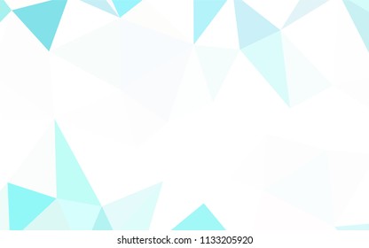 Light BLUE vector abstract polygonal template. Polygonal abstract illustration with gradient. New template for your brand book.