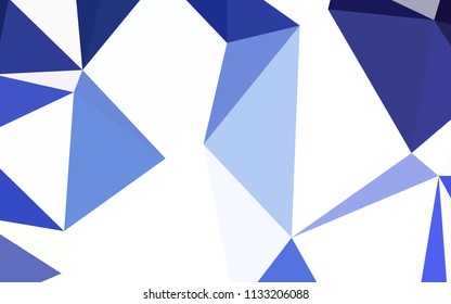 Light BLUE vector abstract polygonal background. Glitter abstract illustration with an elegant triangles. Template for cell phone's backgrounds.