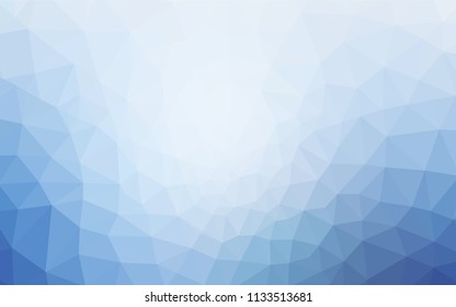 Light BLUE vector abstract polygonal template. Shining polygonal illustration, which consist of triangles. Brand new style for your business design.