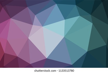 Light BLUE vector abstract polygonal pattern. Colorful abstract illustration with triangles. A completely new design for your leaflet.