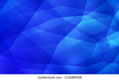Light BLUE vector abstract polygonal pattern. Creative illustration in halftone style with triangles. Template for cell phone's backgrounds.