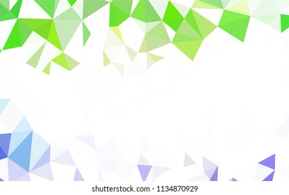 Light BLUE vector abstract polygonal template. Shining colorful illustration with triangles. New template for your brand book.