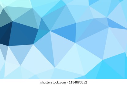 Light BLUE vector abstract polygonal background. Triangular geometric sample with gradient.  Polygonal design for your web site.