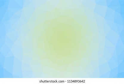 Light BLUE vector abstract polygonal background. Shining polygonal illustration, which consist of triangles. Completely new template for your banner.