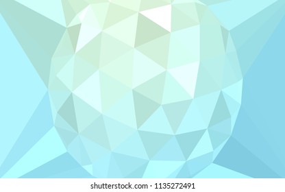 Light BLUE vector abstract polygonal background with a gem in a centre. A sample with polygonal shapes. A completely new design for your leaflet.