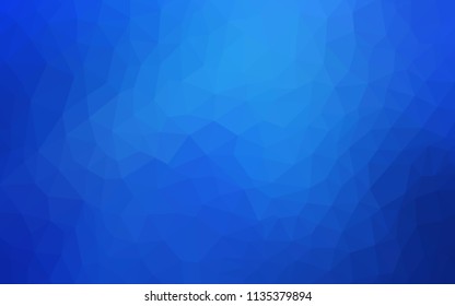 Light BLUE vector abstract polygonal background. Glitter abstract illustration with an elegant triangles. Template for cell phone's backgrounds.