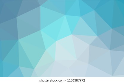 Light BLUE vector abstract polygonal template. Creative illustration in halftone style with triangles. A completely new design for your leaflet.