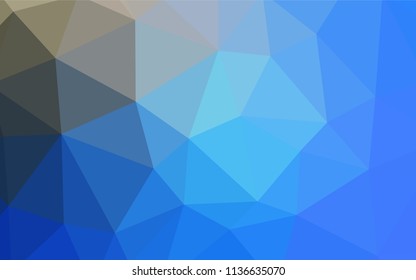 Light BLUE vector abstract polygonal background. Shining colorful illustration with triangles. Pattern for a brand book's backdrop.