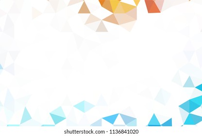 Light BLUE vector abstract polygonal background. Modern abstract illustration with triangles. A completely new design for your leaflet.