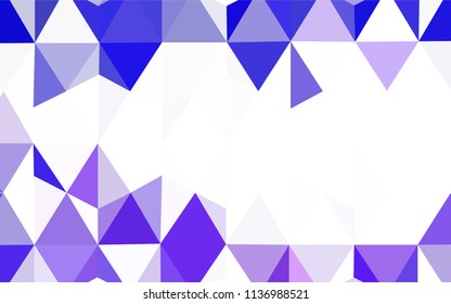 Light BLUE vector abstract polygonal pattern. Creative illustration in halftone style with triangles. A completely new design for your leaflet.