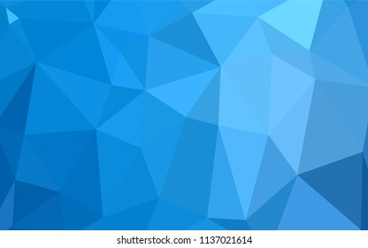 Light BLUE vector abstract polygonal background. Colorful illustration in polygonal style with gradient. The best triangular design for your business.