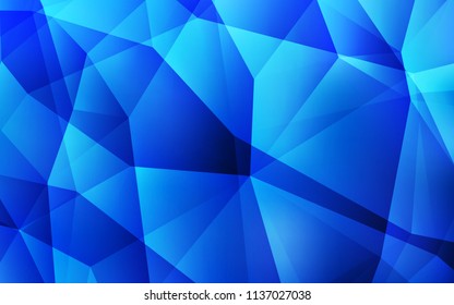Light BLUE vector abstract polygonal background. A sample with polygonal shapes. New template for your brand book.