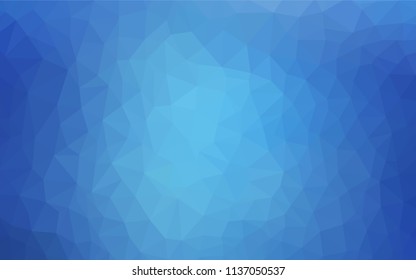 Light BLUE vector abstract polygonal template. Triangular geometric sample with gradient.  Template for cell phone's backgrounds.