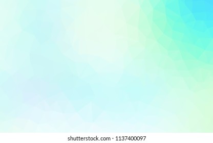 Light BLUE vector abstract polygonal template. A completely new color illustration in a polygonal style. Template for cell phone's backgrounds.
