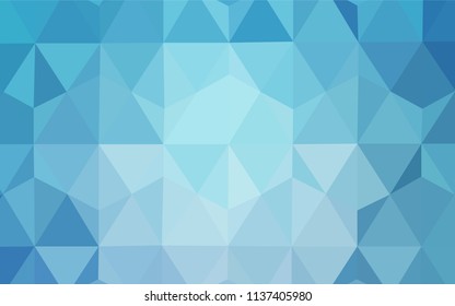 Light BLUE vector abstract polygonal template. Geometric illustration in Origami style with gradient.  New template for your brand book.