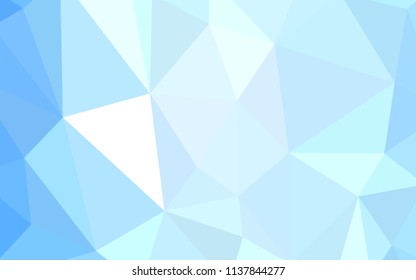 Light BLUE vector abstract polygonal pattern. Creative illustration in halftone style with triangles. Completely new template for your banner.