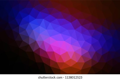 Light BLUE vector abstract polygonal template. A completely new color illustration in a polygonal style. Best triangular design for your business.