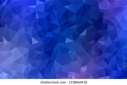 Light BLUE vector abstract polygonal pattern. Shining polygonal illustration, which consist of triangles. Template for cell phone's backgrounds.