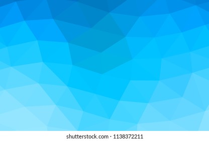 Light BLUE vector abstract polygonal abstract polygonal. Glitter abstract illustration with an elegant design. The template can be used as a background for cell phones.