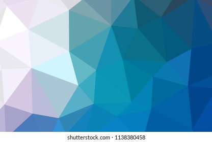 Light BLUE vector abstract polygonal background. Colorful abstract illustration with triangles. Brand new style for your business design.