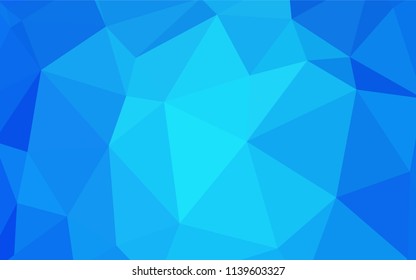 Light BLUE vector abstract polygonal template. Creative illustration in halftone style with triangles. Brand new design for your business.