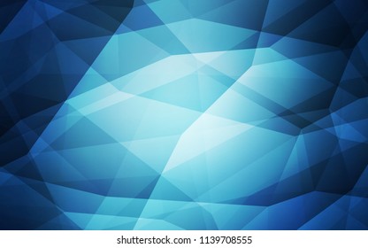 Light BLUE vector abstract polygonal pattern. Polygonal abstract illustration with gradient. Pattern for a brand book's backdrop.