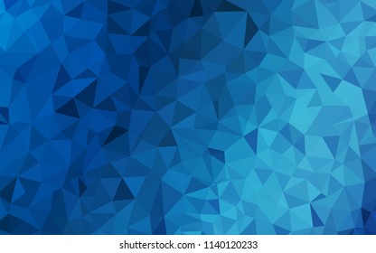 Light BLUE vector abstract polygonal pattern. Shining polygonal illustration, which consist of triangles. Textured pattern for your backgrounds.