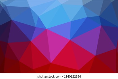 Light BLUE vector abstract polygonal pattern. Triangular geometric sample with gradient.  Completely new template for your banner.