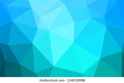 Light BLUE vector abstract polygonal template. Elegant bright polygonal illustration with gradient. Textured pattern for your backgrounds.