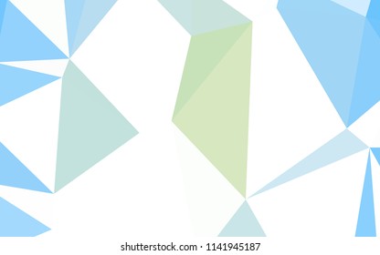 Light BLUE vector abstract polygonal template. Modern abstract illustration with triangles. A new texture for your web site.