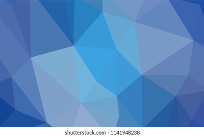 Light BLUE vector abstract polygonal pattern. Colorful abstract illustration with triangles. Textured pattern for your backgrounds.