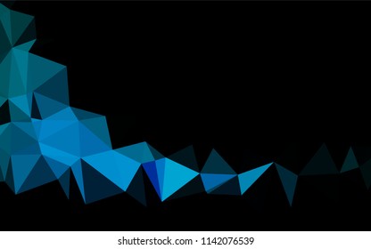 Light BLUE vector abstract polygonal layout. A sample with polygonal shapes. Triangular pattern for your business design.