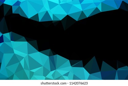 Light BLUE vector abstract polygonal cover. Geometric illustration in Origami style with gradient.  The polygonal design can be used for your web site.