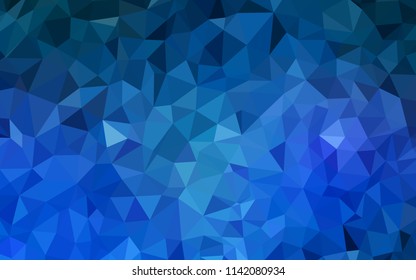 Light BLUE vector abstract polygonal template. Modern abstract illustration with triangles. Completely new template for your banner.