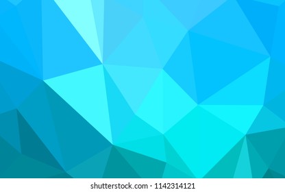 Light BLUE vector abstract polygonal background. Elegant bright polygonal illustration with gradient. New template for your brand book.