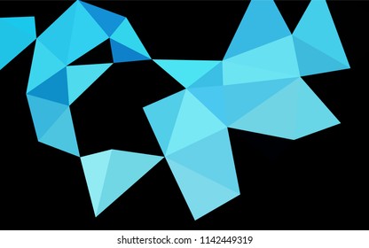 Light BLUE vector abstract polygonal cover. Creative illustration in halftone style with gradient. The template can be used as a background for cell phones.