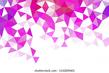 Light BLUE vector abstract polygonal pattern. Shining polygonal illustration, which consist of triangles. Completely new template for your banner.