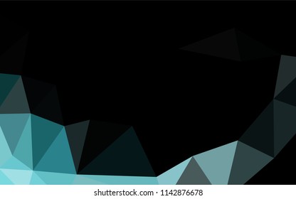 Light BLUE vector abstract polygonal cover. Geometric illustration in Origami style with gradient.  A completely new design for your business.