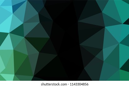 Light BLUE vector abstract polygonal layout. Colorful abstract illustration with gradient. The best triangular design for your business.