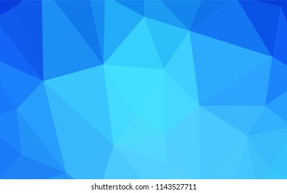 Light BLUE vector abstract polygonal background. Triangular geometric sample with gradient.  A completely new design for your leaflet.