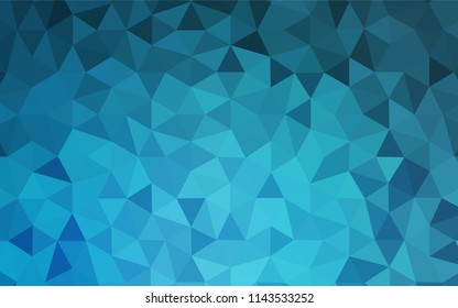 Light BLUE vector abstract polygonal pattern. Colorful abstract illustration with triangles. Best triangular design for your business.