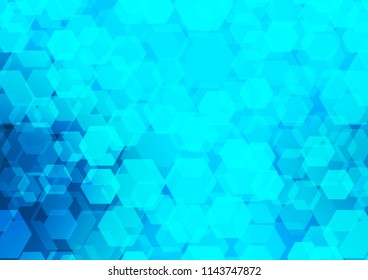 Light BLUE vector abstract polygonal pattern. Brand new colored illustration in blurry style with gradient. hexagonal pattern for your business design.