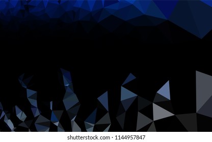 Light BLUE vector abstract polygonal cover. A vague abstract illustration with gradient. Triangular pattern for your business design.