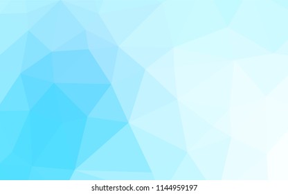 Light BLUE vector abstract polygonal layout. A vague abstract illustration with gradient. Triangular pattern for your business design.